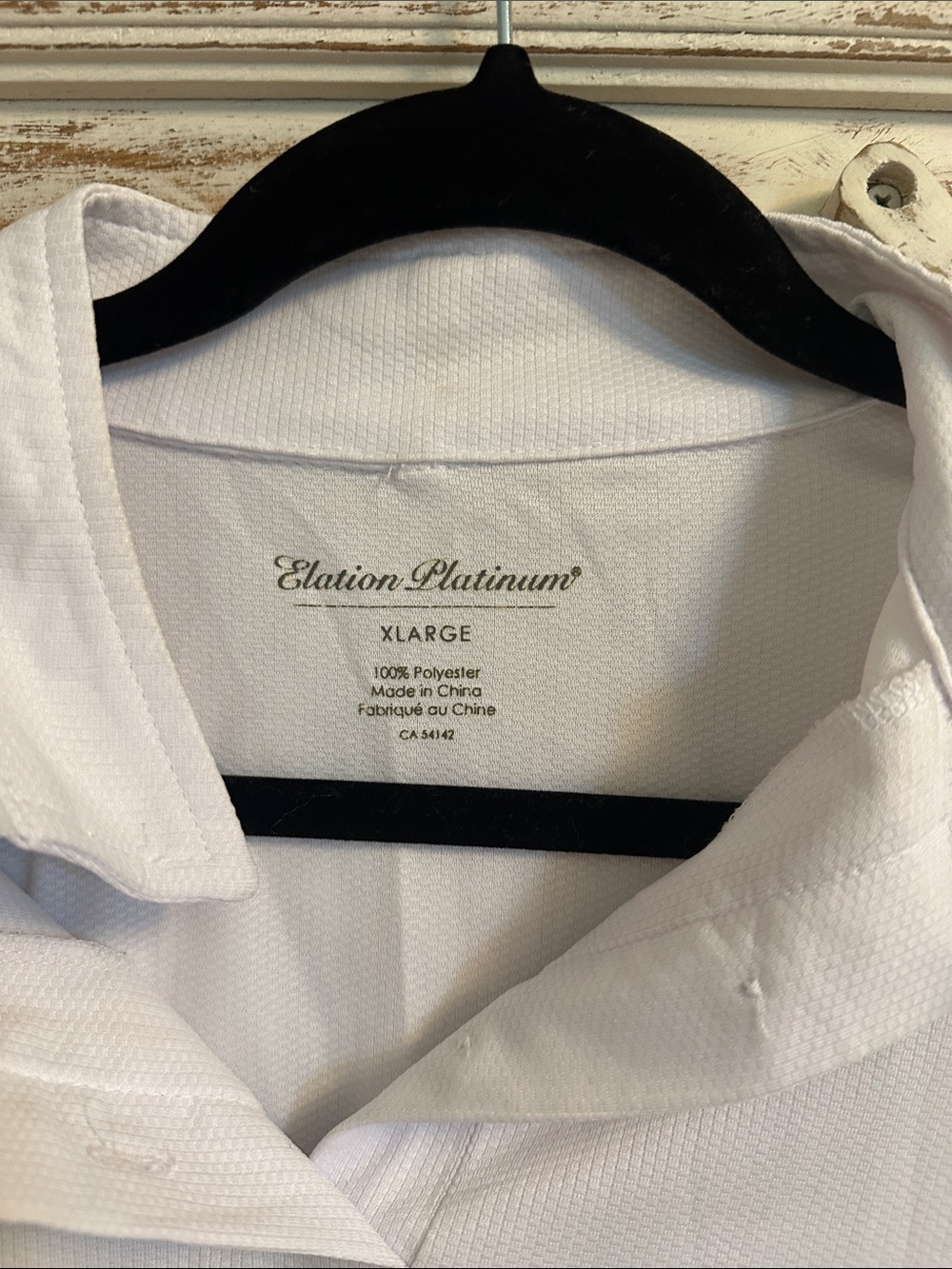 Elation Platinum Men's White Button-Down Casual Shirt - XLarge